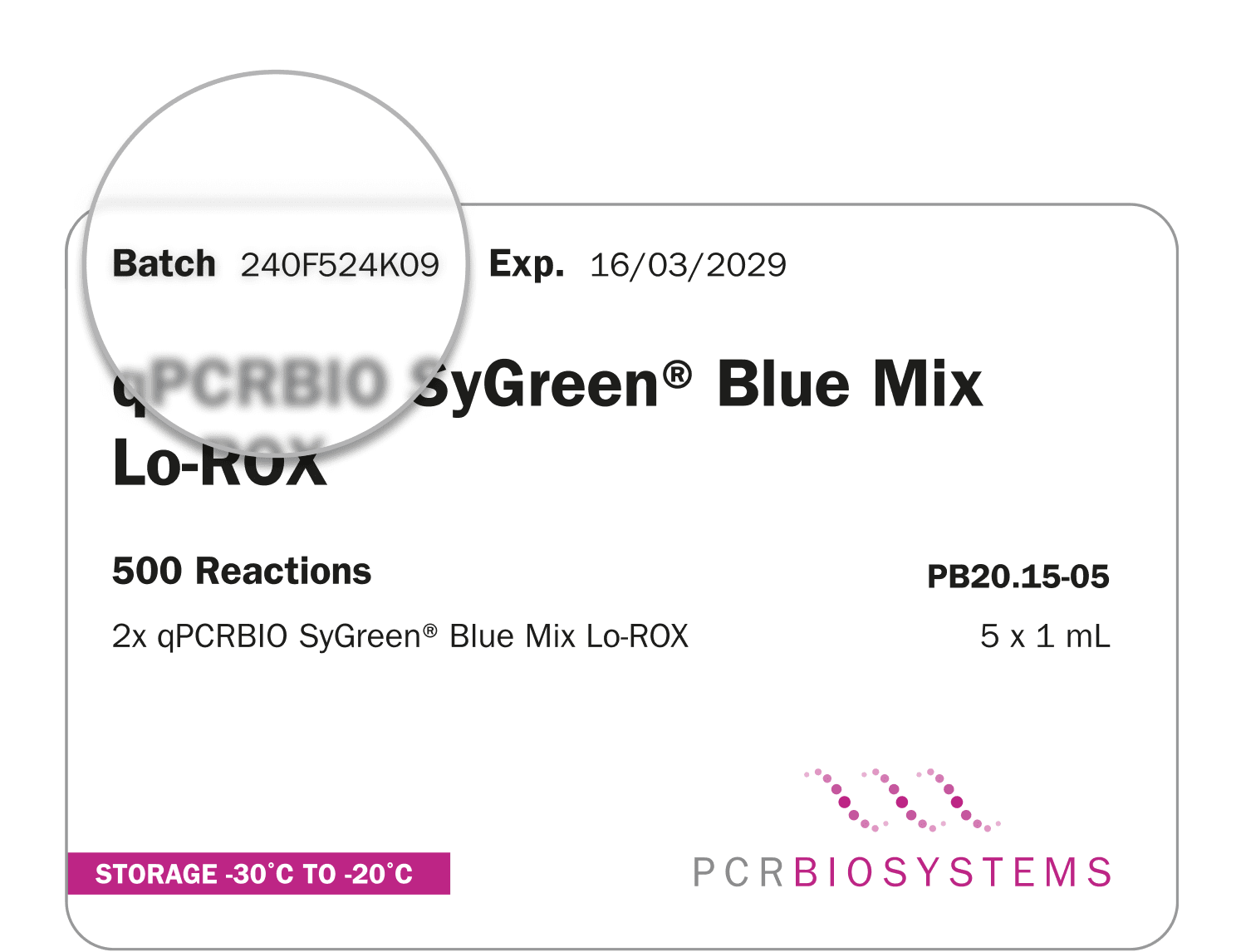 Batch number example