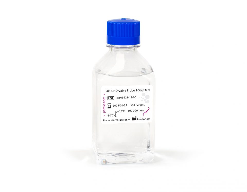 Photo of PCR Biosystem's Air-Dryable Probe 1-Step Mix reagent
