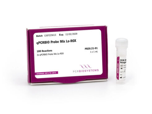 Photo of qPCRBIO Probe Mix Lo ROX showing the 1mL tube (100 reactions) presentation of PB20.21-01.