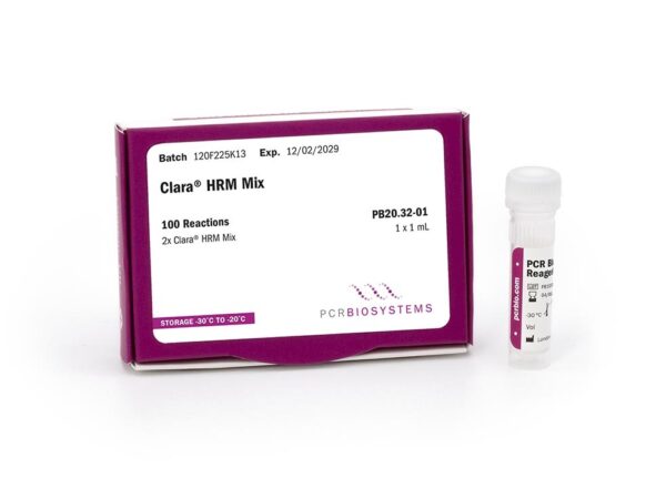 HRM qPCR Mix - Photo showing Clara HRM Mix box and tubes