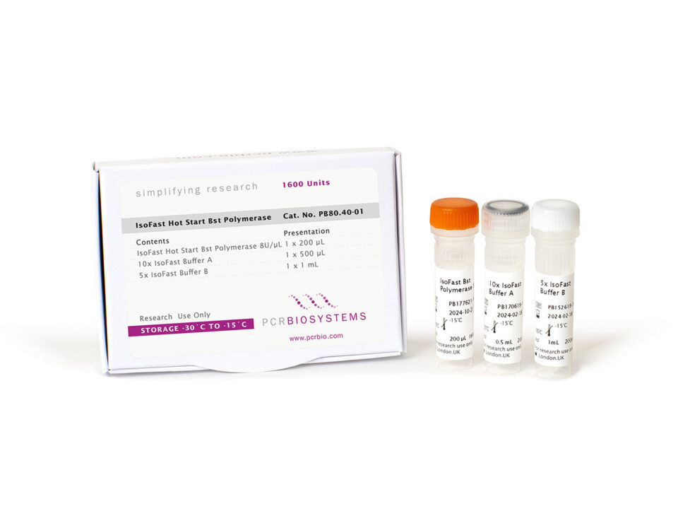 IsoFast™ Hot Start Bst Polymerase uses proprietary AptaLock™ hot start technology to minimise non-specific amplification, leading to highly specific and sensitive results in as little as 30 minutes.
