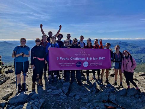 PCR Biosystems' 3 peals team at the top of Snowdon